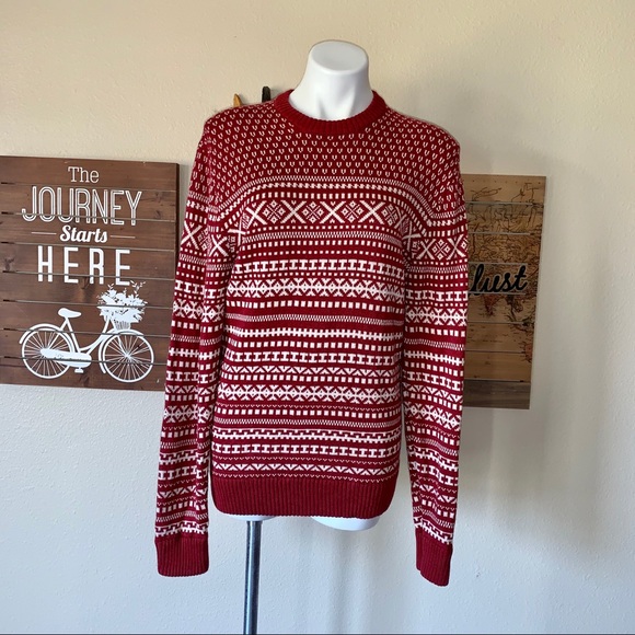 Duluth Trading Co Other - Duluth Trading Co Red and White Sweater